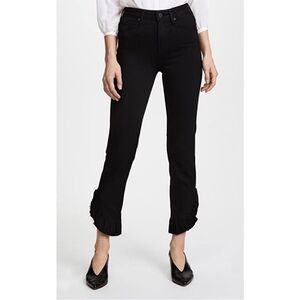 Paige Jacqueline Straight Mini Ruffle Jeans